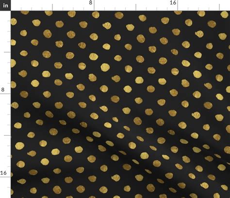 black fabric with gold dots